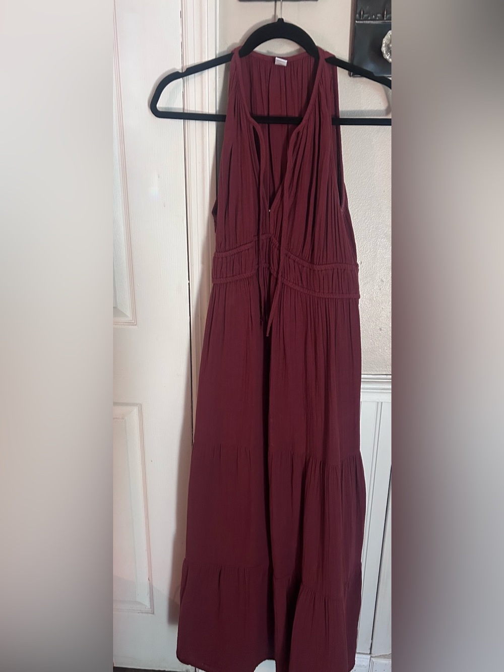 Old Navy Burgundy Sleeveless Maxi Dress